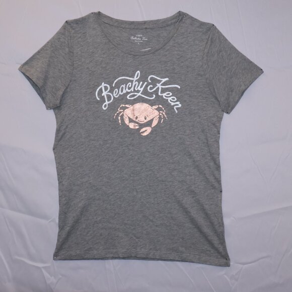 J Crew Collector Tee Size S Gray 100% Cotton Crab Graphic Short Sleeves NWT - Picture 1 of 12